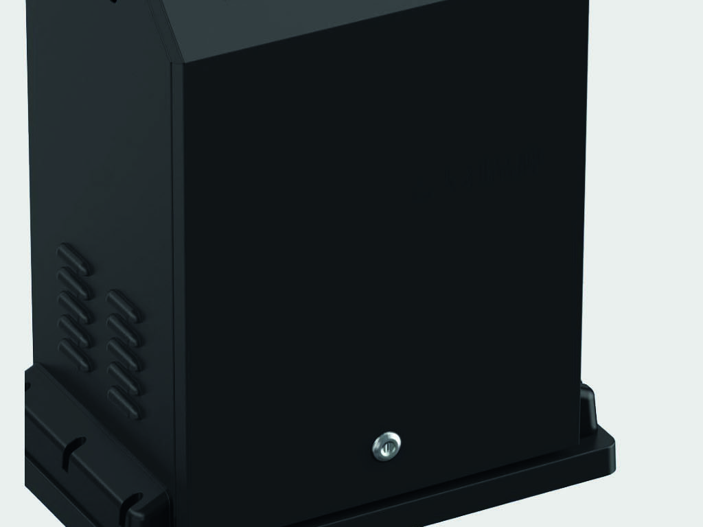 Po'latdan yasalgan antivandal korpus motor va boshqaruv blokini ishonchli himoya qiladi